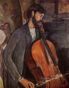study for the cellist 1909 Amedeo Modigliani Oil Paintings